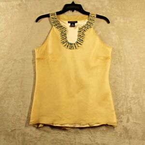 Spenser Jeremy Womens Blouse Size M Stones Gold